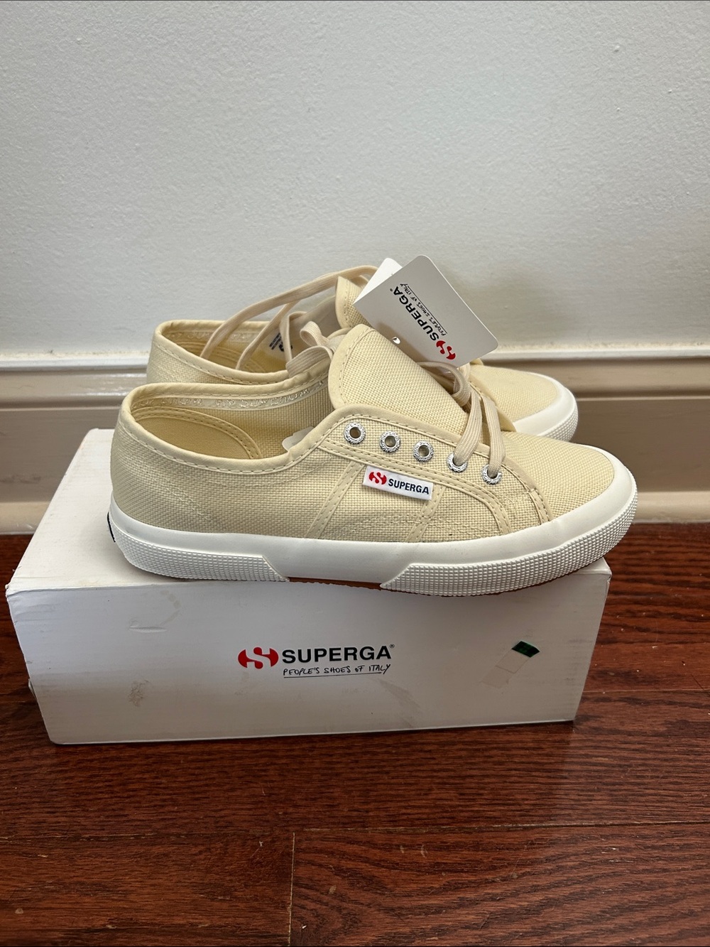 Superga soft beige Canvas Low-Top Sneakers